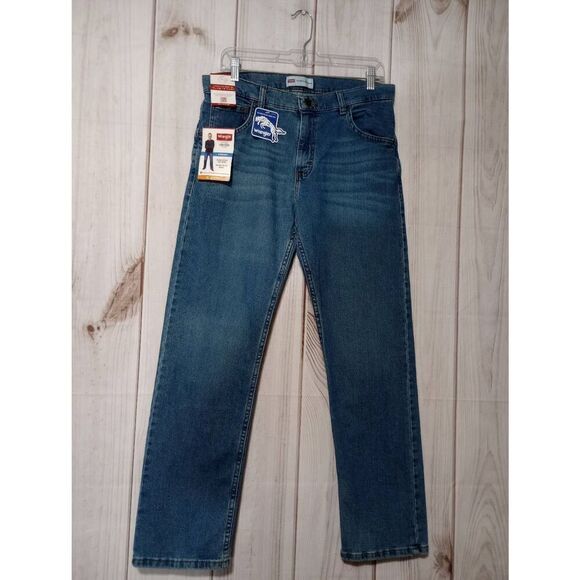 Wrangler Jeans Boys 16 Husky Adjustable Waist Straight Leg - Picture 1 of 7